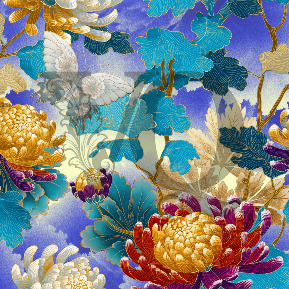 Kiku Butterfly -KIMONO Renaissance Collection
